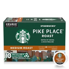 Starbucks K-Cup 커피 포드 큐리그 브루어용 미디엄 로스트 홀리데이 블렌드 100% 아라비카 에디션 1박스 (캡슐 32개) 261711, 파이크 플레이스, 1