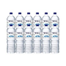 해태 강원평창수 2L 12병 무라벨 유라벨 랜 먹는샘물 생수 물 천연 워터 대용량 대형, 12개