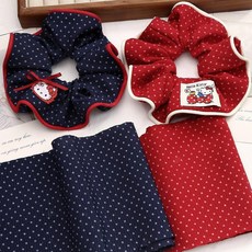 [땡땡이 패턴] 리본핀만들기 재료 도트 DIY 키트 만들기, 빨간색 테두리