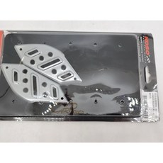 KOSO 適用於 Racing S 125 鋁合金踏板 止滑腳踏板 (銀色/鐵灰/紅色), 中,紅