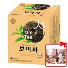 송원 보이차 티백차 + 대순이 캐릭터 포토카드 증정, 600mg, 1개, 40개입