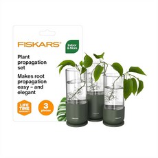 피스카스 식물 뿌리 정원 유리 장식용 스탠드가 번식기 있는 단일 꽃병 실내 자르기용 금속, 3Pack, 5 oz Vases