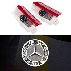 벤츠 도어라이트 LED 웰컴라이트 | AMG 도어등 C E GLA GLC GLE GLS W204 W205 W213, 2개, 회색밀이삭