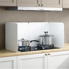 접이식 가스레인지 가림막 4단 주방 기름방지 가림막, 1개