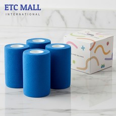 이티씨몰 자가점착 밴드 10cm 압박붕대 3+1 블루