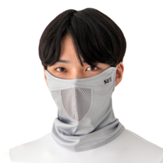 [수이골프 G형] 스포츠 마스크 UV 자외선 차단 얼굴 햇빛가리개 골프 등산 조깅 바이크, G-15 유광 그레이