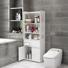 수건장 욕실수납장 화장실 선반장 18폭 틈새 다용도 20깊이, 80스트라이프삼단선반 28폭