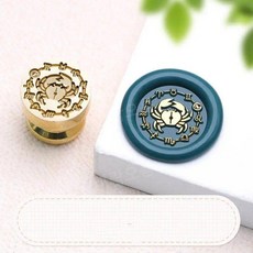 왁스 실링 스탬프 초대장 별자리 엠보싱 1개, 06 Cancer sign