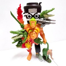 이탈리안 브레인롯 Italian brainrot 합체 가동 조립 피규어 카푸치노 아사시노 f0716, 1개 1개