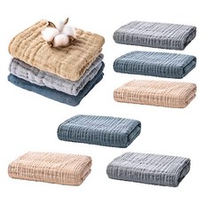 Le Nuage 朵朵巾 六層純棉紗布巾 嬰兒浴巾 兒童方巾 25x40cm (3入) 親膚柔軟 吸水透氣 Oeko-Tex認證, 毛巾(3入)25 x 40cm#01217, 1個