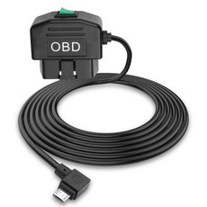 대시 카메라 OBD에서 마이크로 USB 직각 하드와이어 충전기를 위한 메이리파 OBD2 전원 케이블 스위치 버튼이 있는 12V-24V ~ 5V 3A 24시간 감시/수신 모드(, Micro USB, 1개