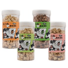 【薛丁格】全齡貓凍乾 貓零食 雞鴨牛肉丁70g, 1個, 隨機口味X4