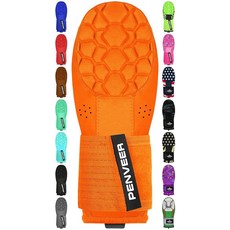 Penveer 야구 슬라이딩 장갑 청소년 및 성인 야구용 슬라이딩 장갑 소프트볼 슬라이딩 가드 왼손 및 오른손 (핫핑크 청소년), 주황색