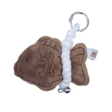 쫀붕 붕어빵 액막이 가방고리 키링, 1개, 다크브라운, 8cm
