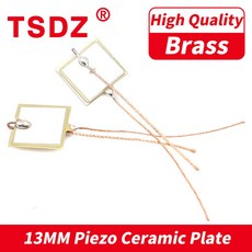 13MM 21.5MM 압전 세라믹 양면 사각 원형 황동 초음파 피에조 고전력 버저 10 개/묶음