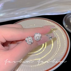 S925純銀 醫療鋼耳環耳骨釘 女生珍珠耳環, 1個, 16.A1225银 純銀耳針