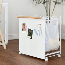 [자석 후크 2P 증정]루시아이 스틸 히든 분리수거 트롤리