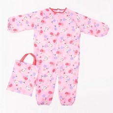 로라 앨리 체리 유아 방수 미술가운 MA1113 토끼 지퍼