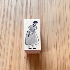 文子印章 穿圓點文子 木製印章, 1個
