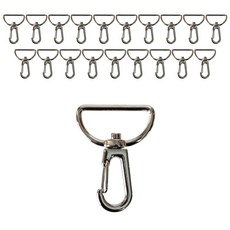 [모핸] 실버디자 가방연결고리 (개고리), 20개, 25mm