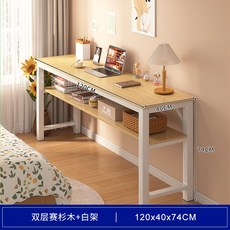 침대옆 틈새 테이블 선반 폭좁은 수납장 침실 창가 2단, 9. 사각튜브 이중층 120x40cm 오크