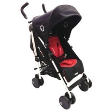 NJOY ASPEN 輕便型嬰兒手推車，舒適寬敞座椅，防曬遮陽篷, 紅黑色