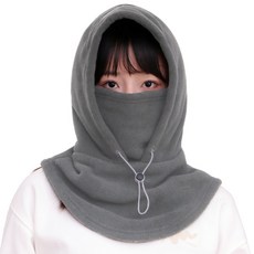 오제로 기모안감 겨울 후드 넥워머 바라클라바, 그레이, 1개