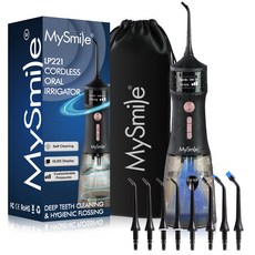 MySmile LP221 335ml OLED 4 8 위생 관리 기능 포함 무선 워터 플로서 대용량 구강, 상세페이지 참조, 상세페이지 참조