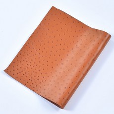 룽고가죽 재단원단 천연소가죽 타조무늬 3색 25x40cm 5장-가죽공예 체험학습재료 방과후재료 소품 악세사리 지갑 필통 제품제작, 카멜
