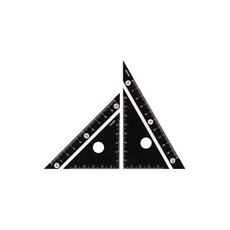 레이메이 후지이 보기 쉬운 흑백 삼각자 10cm 블랙 APJ251B 2개 세트