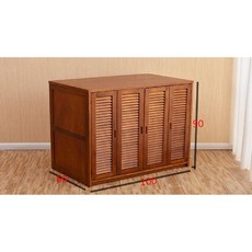 슬라이드장농 엔틱 원목 입본장 미닫이 장농 좁은방, 조립식, 갈색 100x60x90의 두꺼운 버전 업그레이드