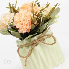 오드픽 수국 조화 화분 피치