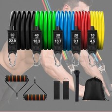 원블리스 등운동기구 튜빙밴드 150LB, 혼합컬러, 1개
