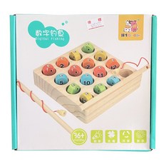 小胡玩具 實木數字釣魚組 釣魚玩具 兒童玩具, 1個
