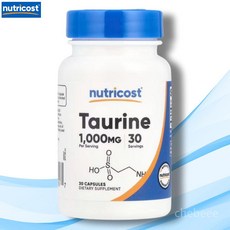 뉴트리코스트 타우린 1 000 mg 30캡슐, 30정, 1개