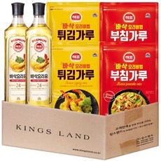 해표 바삭요리유900ml 2개+부침가루1kg 2개+튀김가루1kg 2개, 1세트