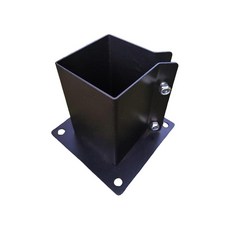 10.2 x 10.2cm(4 x 4인치) 나무 기둥 베이스 커버 내부 사이즈 8.9 x 8.9cm(3.5 x 3.5인치) 1팩 블랙 펜스 포스트 서포트 스퀘어 메탈 브래킷 볼, 15.2cm x 15.2cm(6x6인치)-1팩