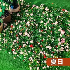 【微景小舖】微景觀 仿真場景草地落葉 落花叢 草叢粉末 建築沙盤 草坪 DIY手工材料 模型材料 草皮 仿真草坪材料, 1個, 夏日-（模型花粉）/30g