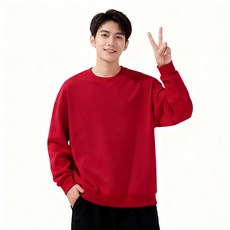 OCEANSUNFISH 남녀 공용 심플 베이직 라운드 맨투맨