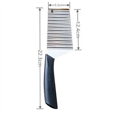 스테인리스 스틸 감자 칩 슬라이서 반죽 채소 과일 크링클 웨이브 키친 나이프 커터 초퍼 프렌치 프라이 메, 07 Slicer Knife