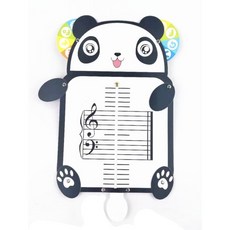 可愛卡通五線譜識譜板 啟蒙音樂教具 三合一音名唱名音符 鋼琴教具, 貓熊, 1個