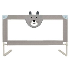 PETS WANT 垂直升降床邊護欄 70cm安全高度 適用於18個月以上 - 5歲兒童 灰色 1組, 灰色200CM
