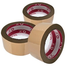 링비츠 박스 포장 컬러 테이프 더블 75m, 3개, 베이지