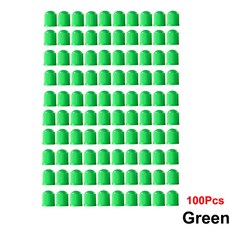AUTCOAT 타이어 스템 밸브 캡 O 고무 링 포함 자동차 SUV 자전거 및 트럭 오토바이용 범용 커버, 04 Green-100Pcs, Green-100Pcs