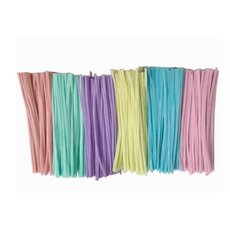 뚱보 대용량 컬러 모루 철사 만들기 재료, 200개, 6종 마카롱 모루