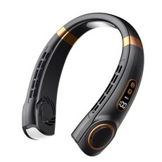 5 속도 허리 팬 Leafless USB C 교수형 충전 조명 기능 빠른 속도 미니 휴대용 강력한 냉각 팬 캠핑, 검은색, 검은색