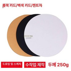 미술재료 둥근 도화지 용지 판지 드로잉 원형, 25cm맞춤색상 30장, 1개