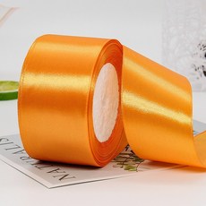 기본 새틴 공단 리본끈 50mm 22m, 151# 오렌지