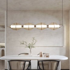 LED 50W三色變光吊燈，簡約時尚，節能護眼，適用於多種居家空間, 啞黑電鍍法國金、茶色