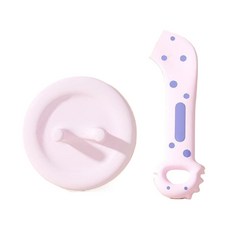 실용적인 반려동물 숟가락 및 캔 뚜껑 세트 (효율적인 통조림 개봉 보관용), 보라